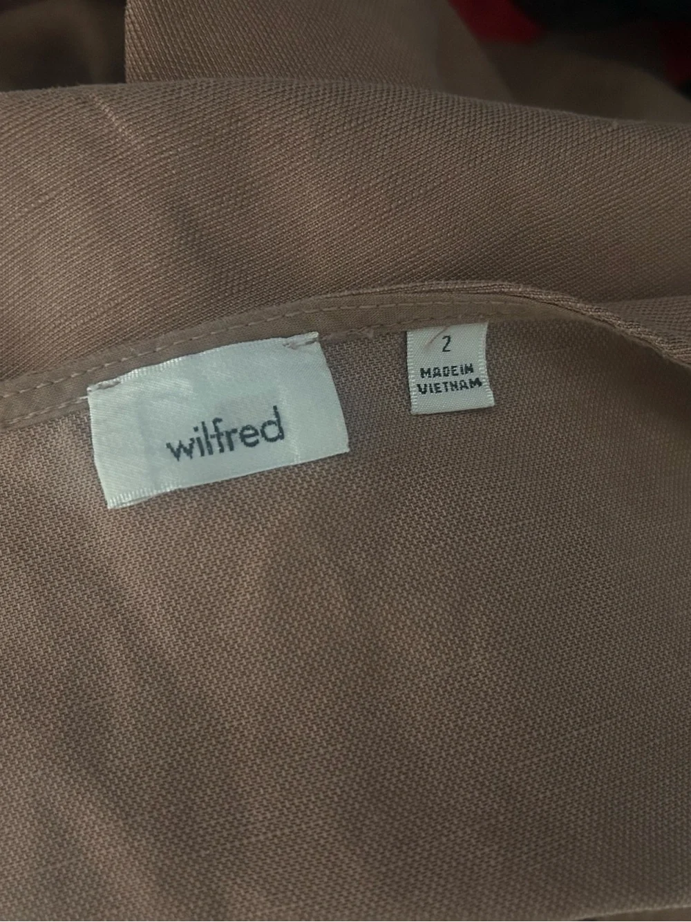 Wilfred Brax Jumpsuit Women’s 2 Linen Blend Tie Crossover Wrap Top Brown Pockets